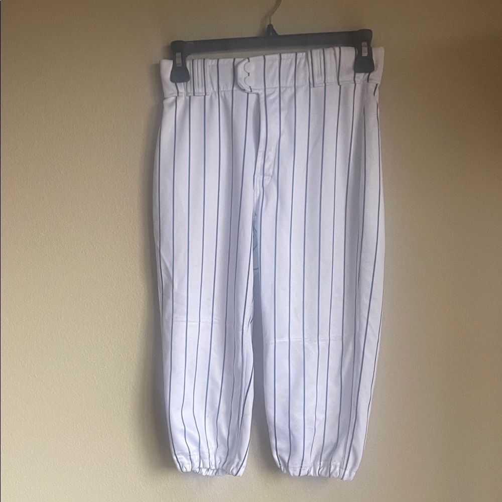 Rawlings White with navy Striped Baseball Pants knickers